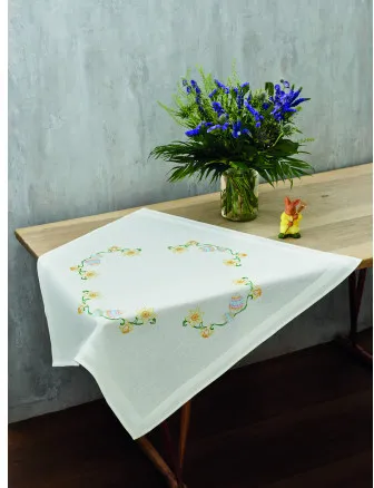 Permin Broderisett Påskeliljer & Egg 80x80cm