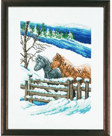 Permin Broderisett Bilde Winterfolden 29x37cm