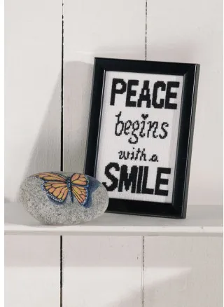 Permin Broderisett Aida Peace 9x14cm