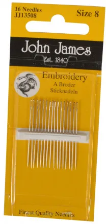 John James Broderinåler Størrelse 8 - 16 stk