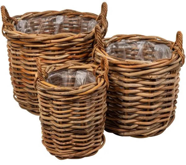 Sett med runde kurver med håndtak