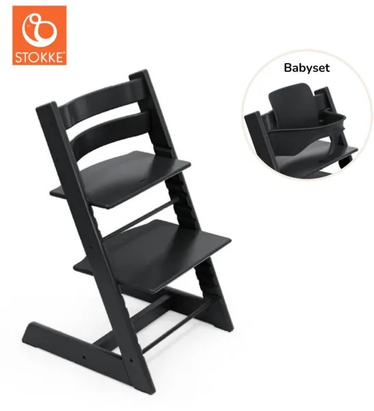 Tripp Trapp Høystol inkl. Babysæt - Black